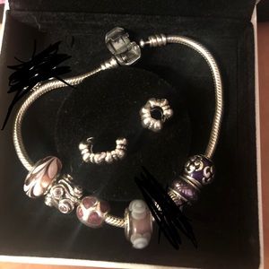 ❌❌SOLD❌❌Pandora  bracelet with charms 💜